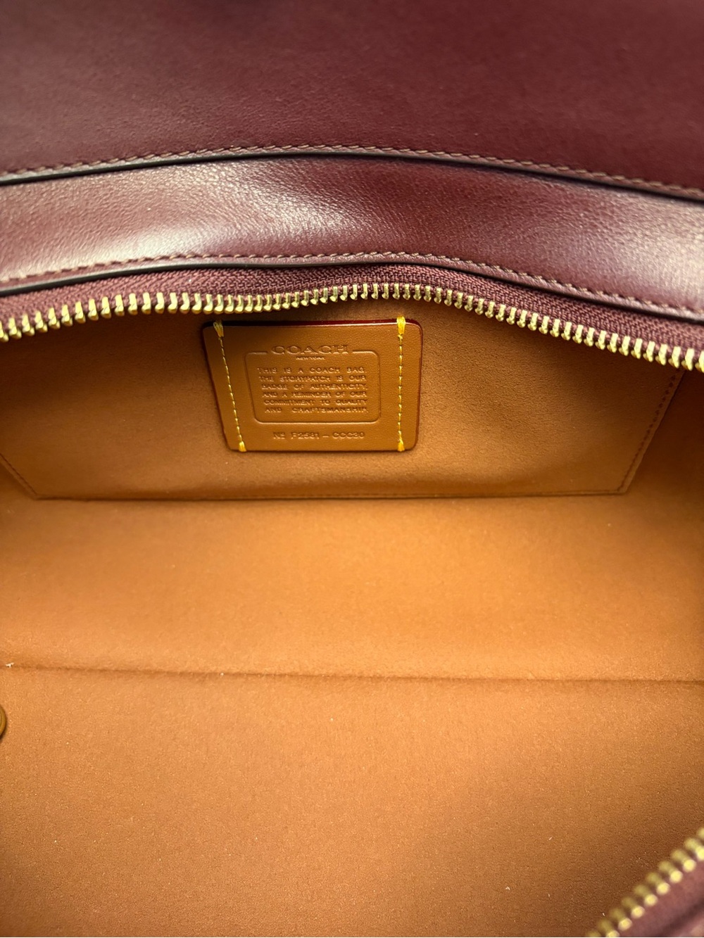 Coach Empire 34 Merlot - Picture 7 of 10